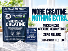 Load image into Gallery viewer, Planet 3 Micronized Creatine Packets, 10 Grams per packet, Unflavored