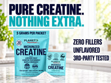 Load image into Gallery viewer, Planet 3 Micronized Creatine Packets, 5 Grams per packet, Unflavored
