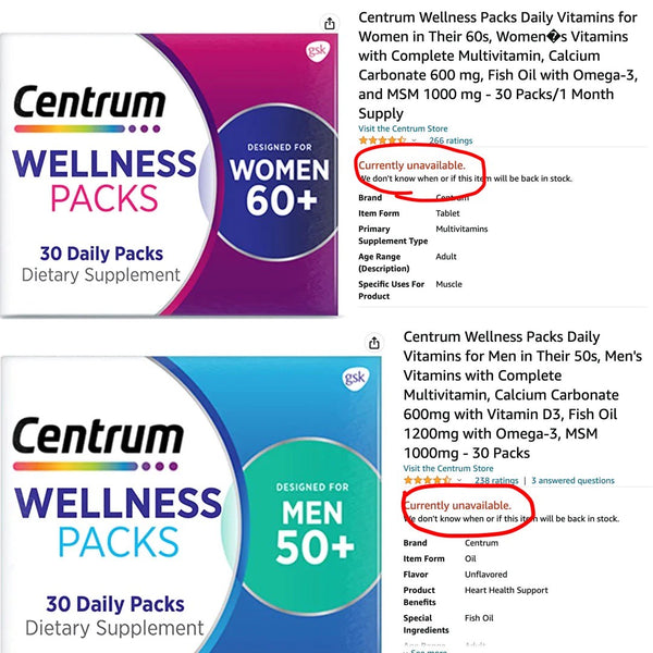 Are Centrum Wellness Packs Being Discontinued?